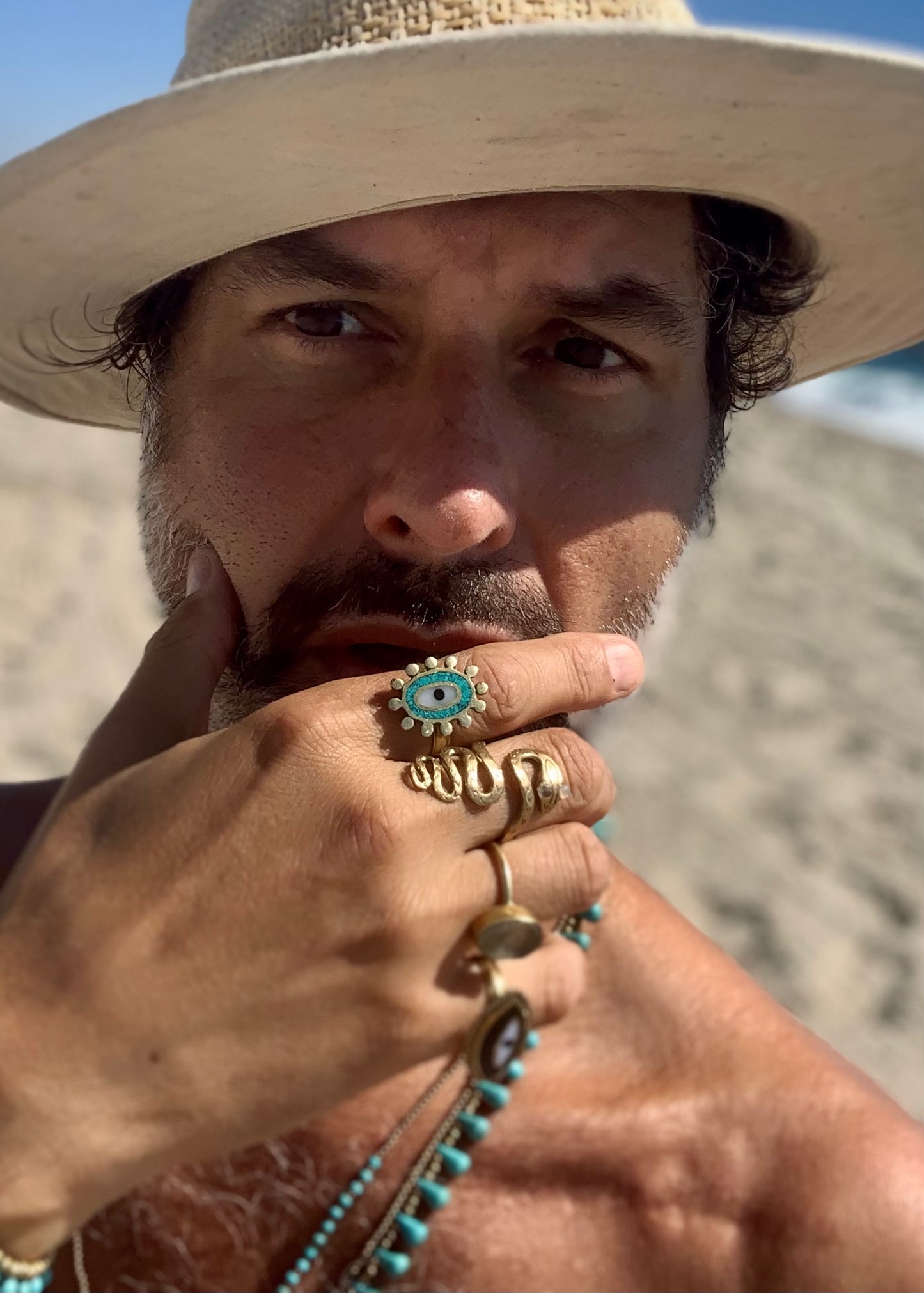 brass serpent ring