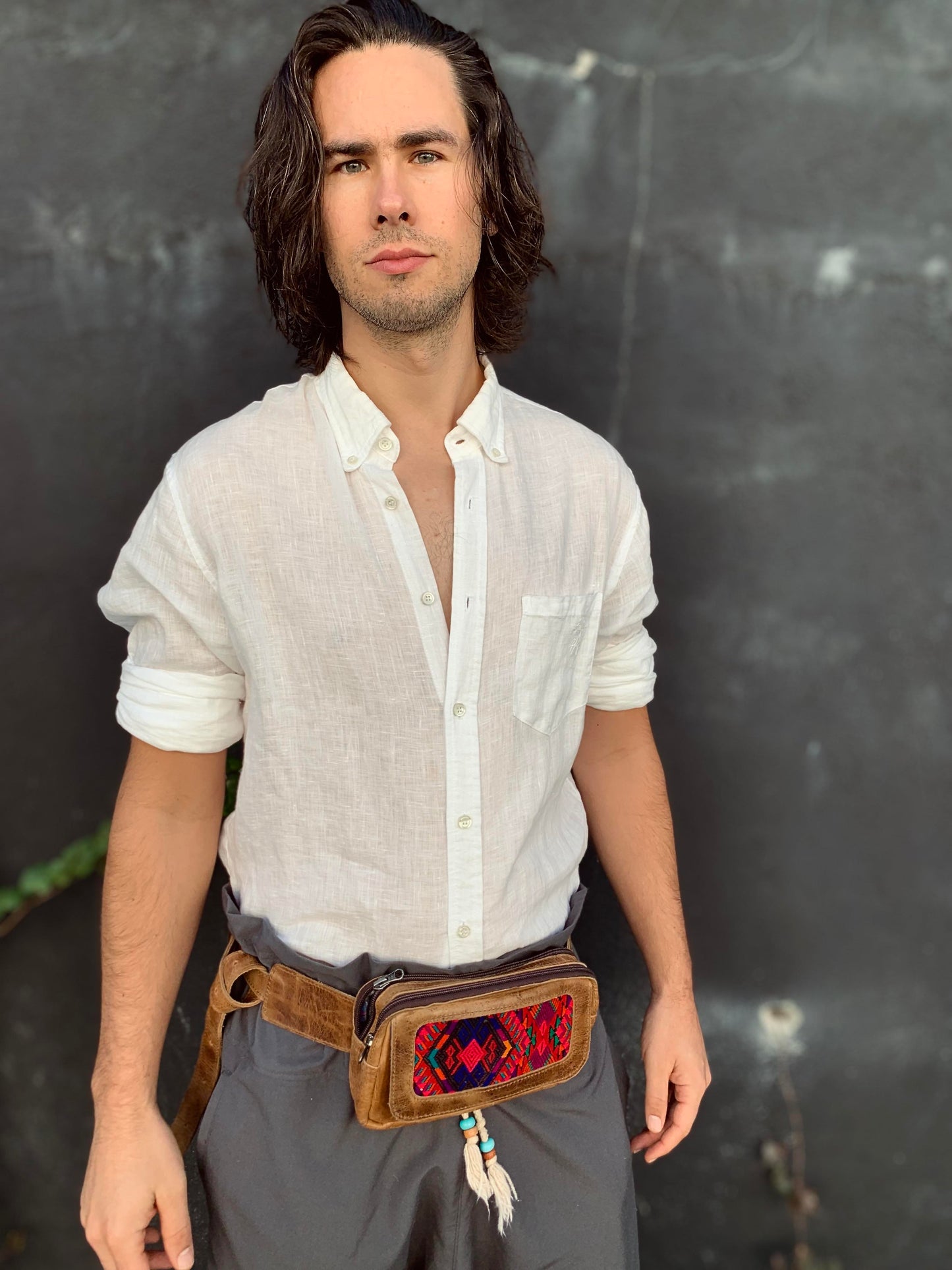 belt leather fanny pack