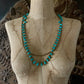 turquoise teardrop and brass bead necklace